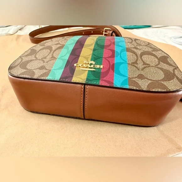 Coach Serena Satchel In Signature Canvas With Stripe. - Picture 5 of 16